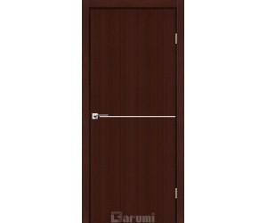 Двері міжкімнатні Plato Line PTL-03 венге панга (декор з алюмінію кольору нікель) Darumi