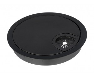 Пропуск для кабелю врізний GIFF Luna d=80 мм чорний