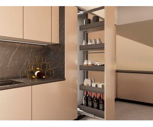 Колона висувна модуль 300 Inoxa Ikona 859AK з 5 полицями H=1860-2185 ардезія