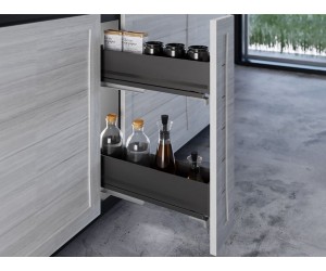 Карго фасад 150 бічне кріплення з доводчиком Inoxa Ikona/Helios 6104HY ардезія (2 полиці)