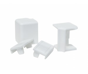 Комплект до плінтуса VOLPATO білий (2 заглушки, 1зовнішн.+1внутр. кут) L=4200 16х26мм