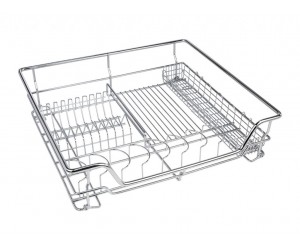 Посудосушитель фасад 800 висувний з доводчиком GIFF хром (1 полиця та 1 піддон)