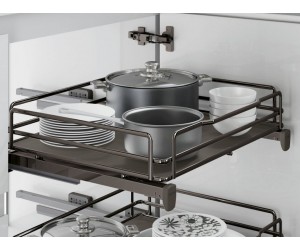 Кошик фасад 450 висувний з доводчиком Inoxa Ellite 5202ЕYD титан