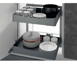 Колона висувна модуль 450 Inoxa Ikona/Helios 861H 2 полиці H=575 ардезія