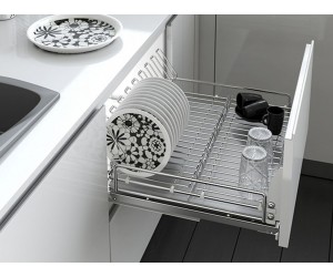 Посудосушитель фасад 450 висувний з доводчиком Inoxa Ellite 5703ЕY хром (з кріпленням фасаду)