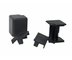 Комплект до плінтуса VOLPATO чорний (2 заглушки, 1зовнішн.+1внутр. кут) L=4200 16х26мм