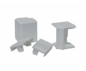 Комплект до плінтуса VOLPATO сірий (2 заглушки, 1зовнішн.+1внутр. кут) L=4200 16х26мм