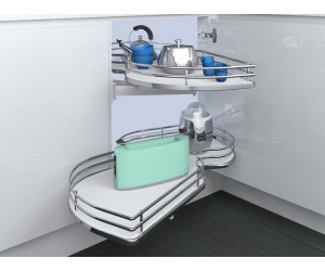 Механізм Combi`S в кутовий модуль 900 Inoxa Ellite 846BEY/SX лівий хром/білий (2 полиці)