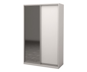 Шкаф-купе Roko 140х60х242 двухдверный (Зеркало/ДСП) Нимфея Альба